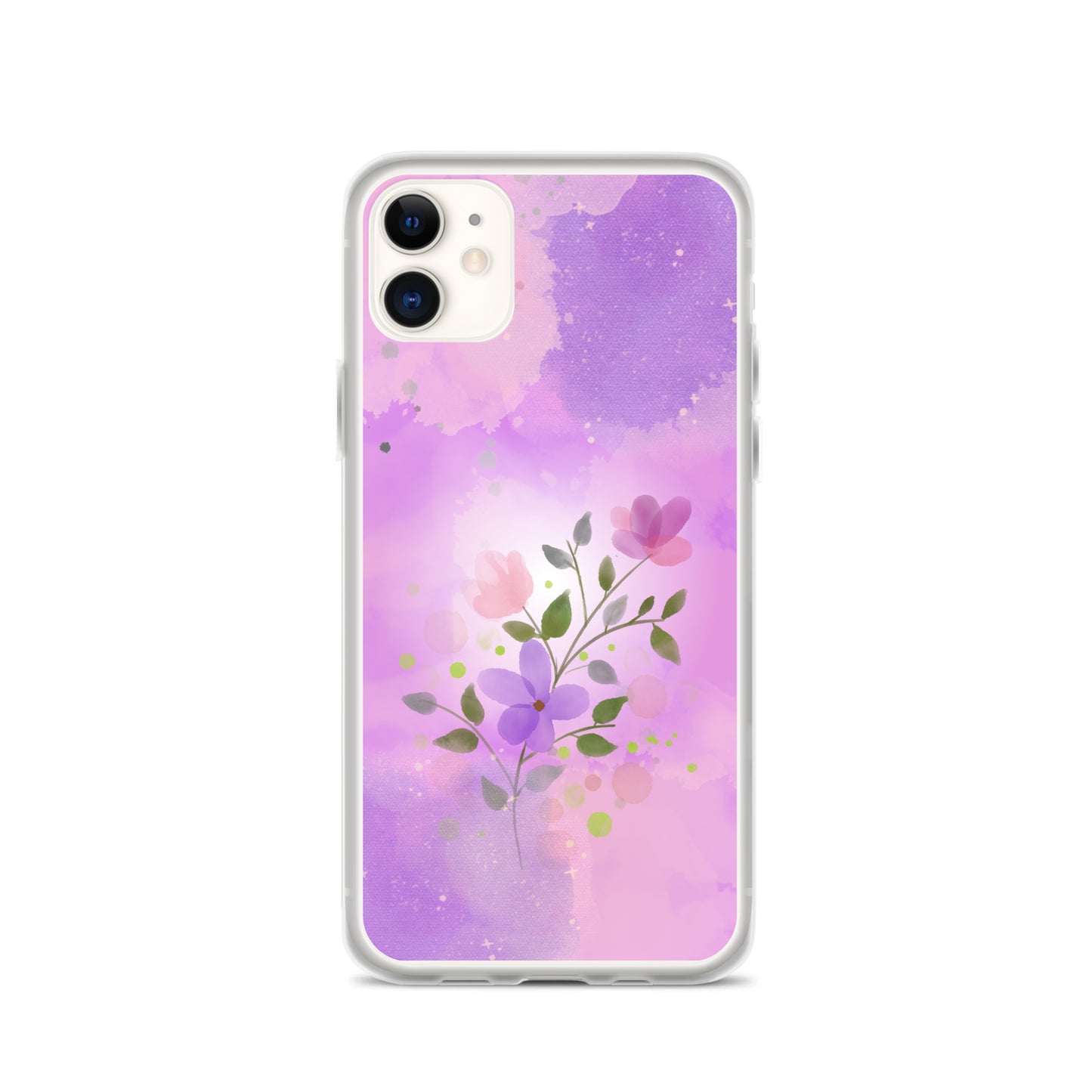 abstract iPhone case flowers on a pink Bg