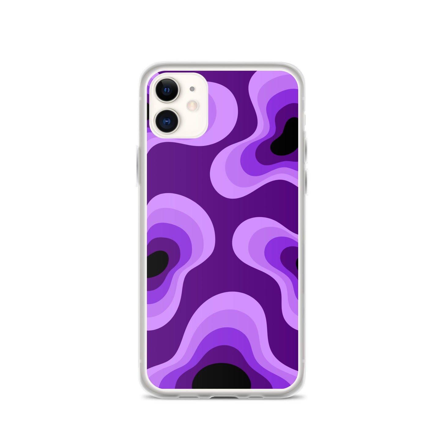 Abstract iPhone case purple lava bubbles