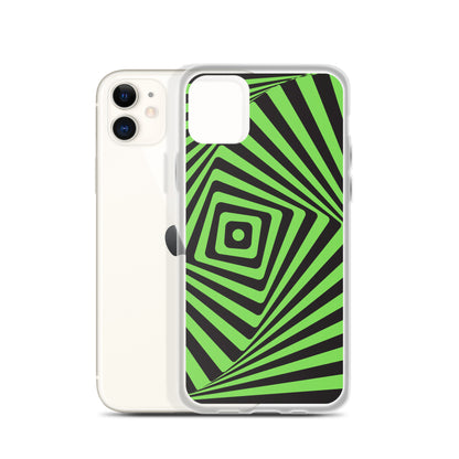 Abstract iPhone case green maze