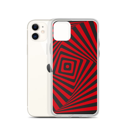 Abstract iPhone case, red maze