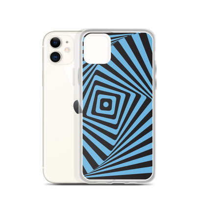 Abstract iPhone case, blue maze