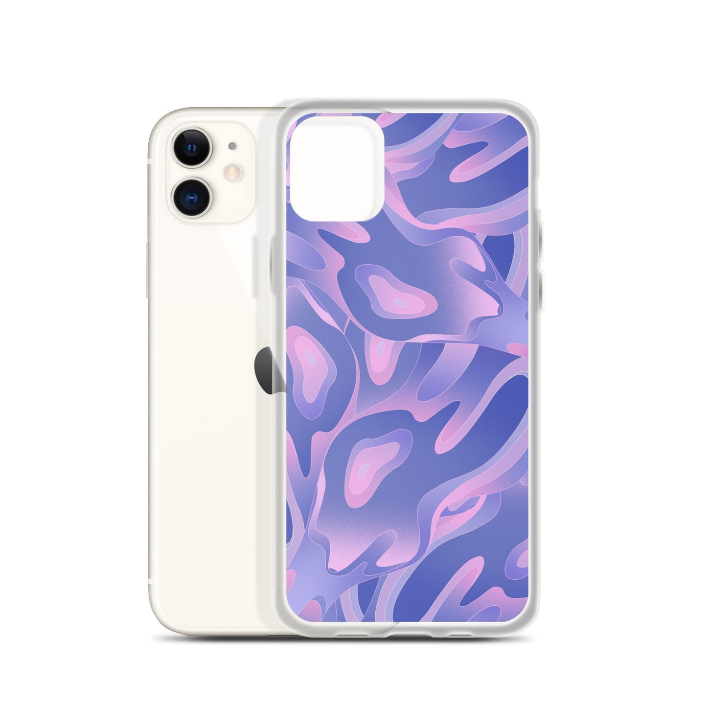 Abstract iPhone case purple/violet waves