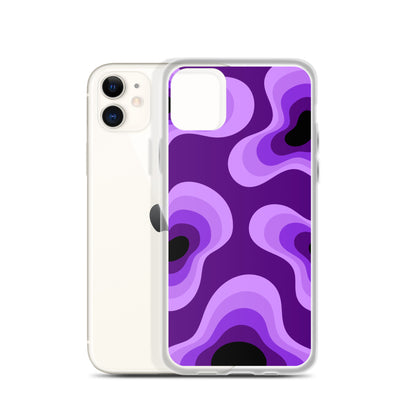 Abstract iPhone case purple lava bubbles