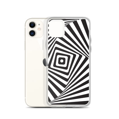 Abstract iPhone case black and white maze