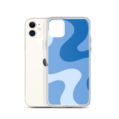 Abstract iPhone case blue swirl