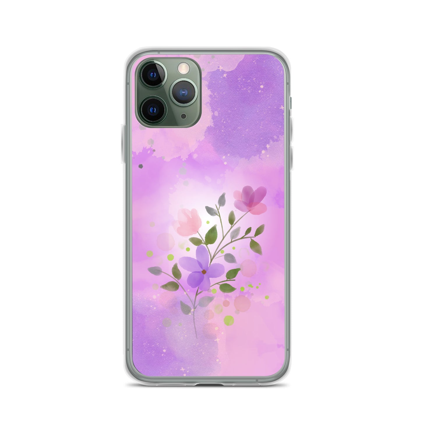 abstract iPhone case flowers on a pink Bg