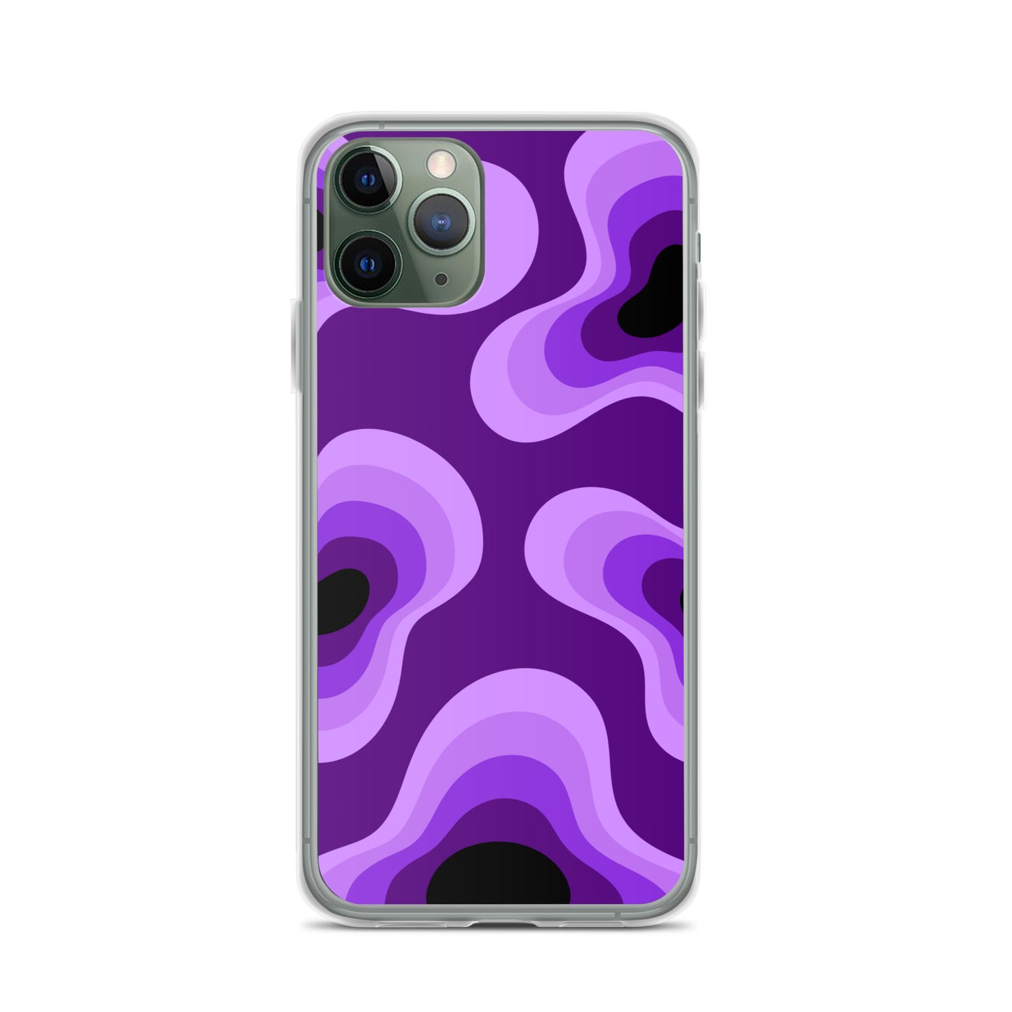 Abstract iPhone case purple lava bubbles