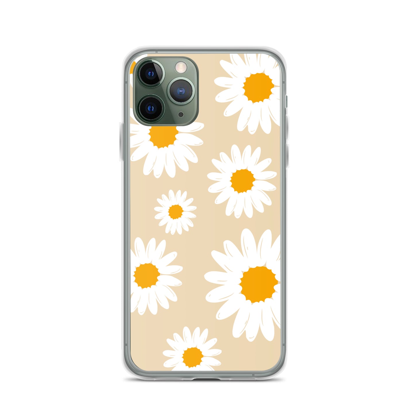 Abstract iPhone case daisies on sand colour