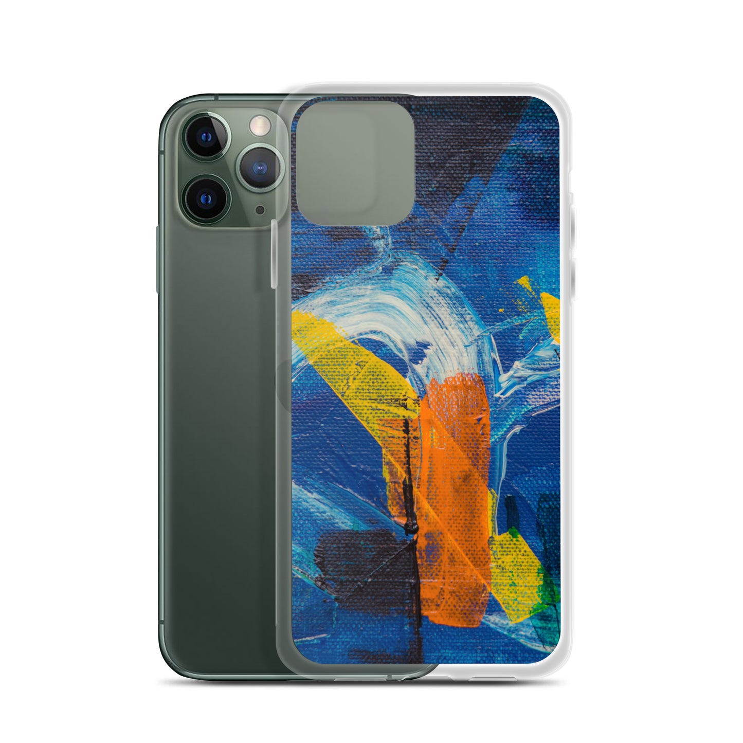 Abstract iPhone case muli-coloured solid accent