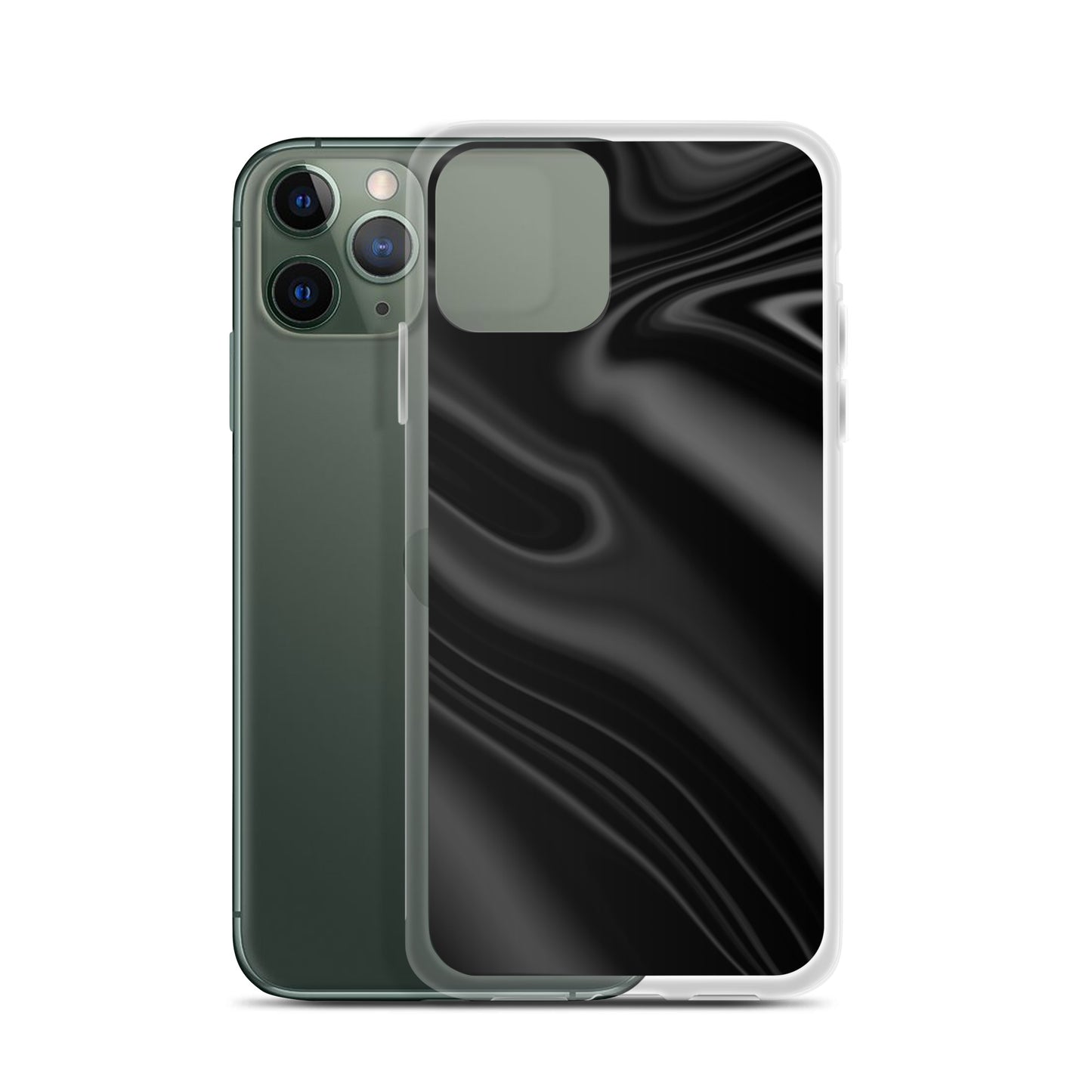 Abstract iPhone case black wave