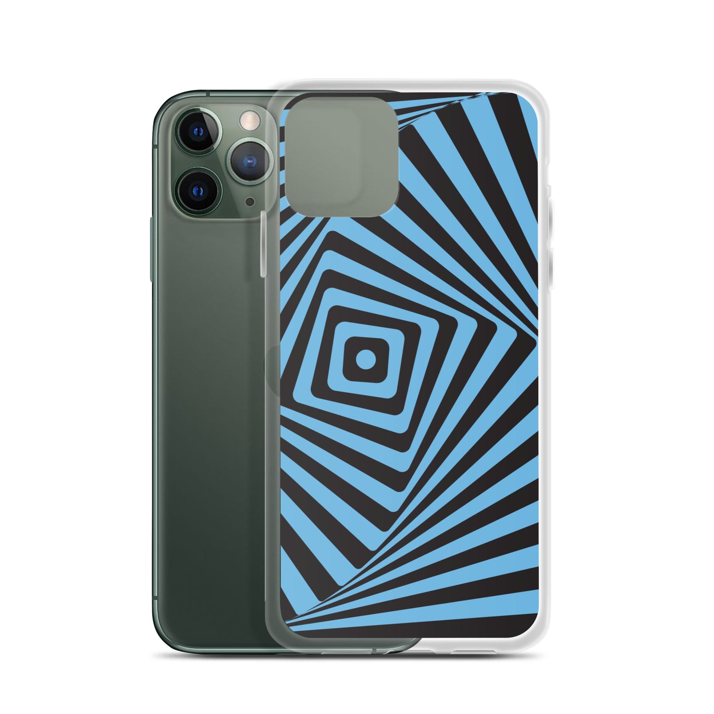 Abstract iPhone case, blue maze