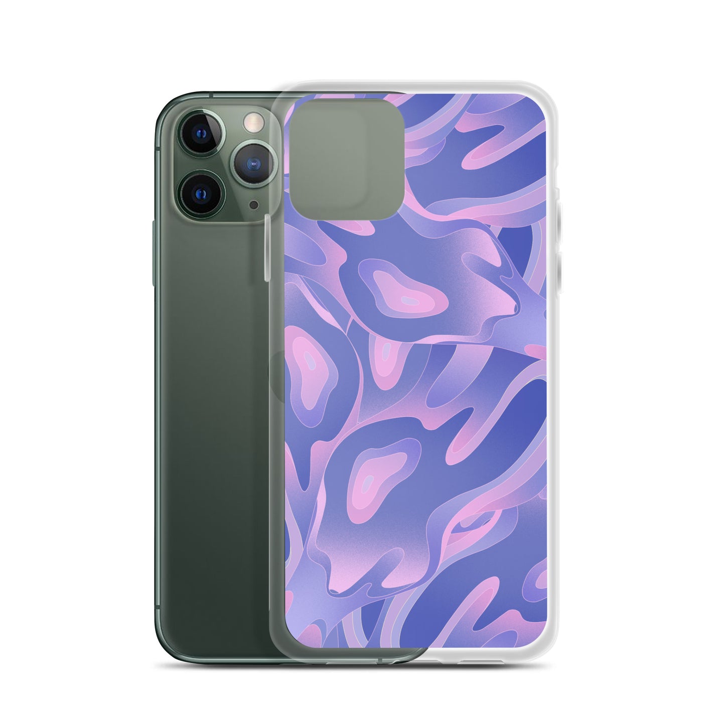 Abstract iPhone case purple/violet waves