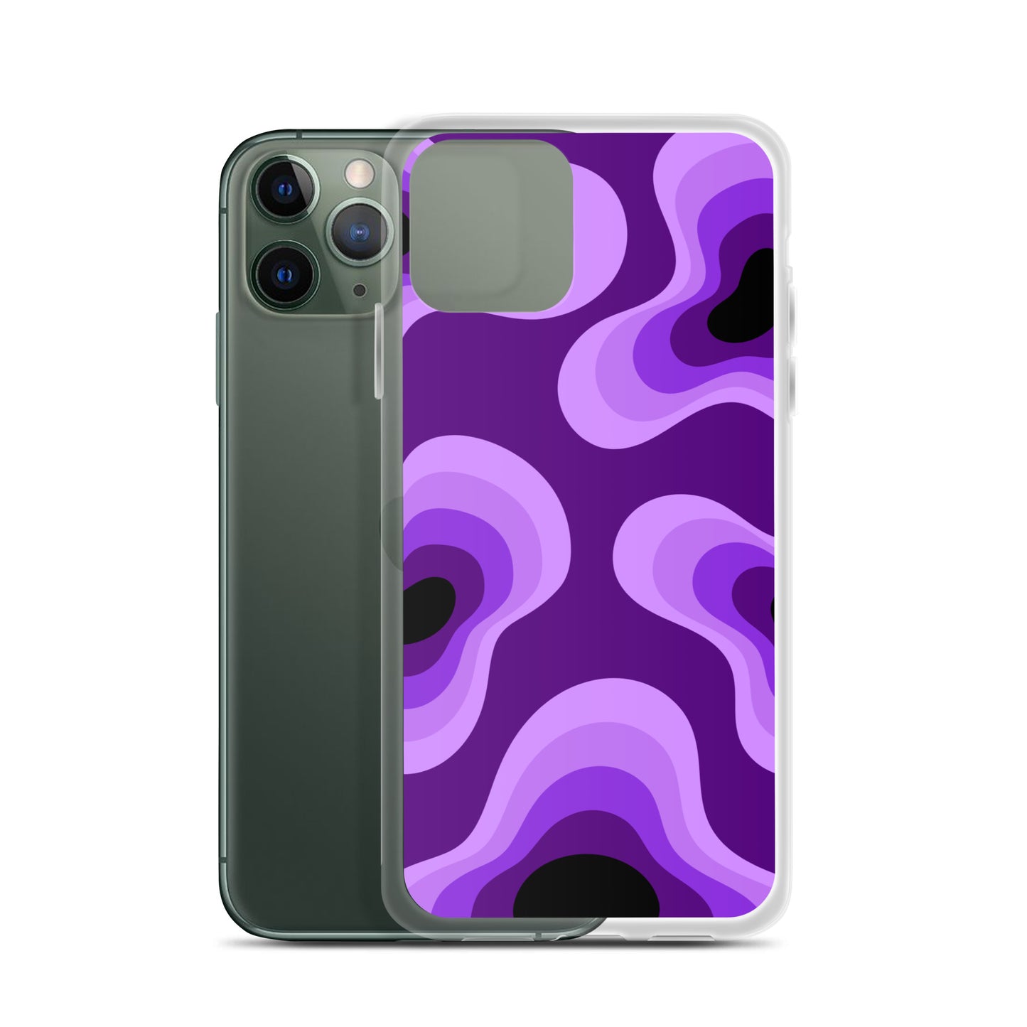 Abstract iPhone case purple lava bubbles