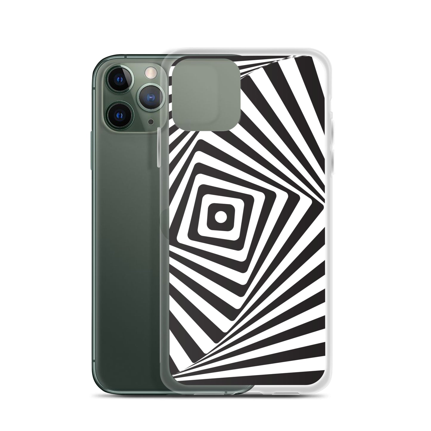 Abstract iPhone case black and white maze