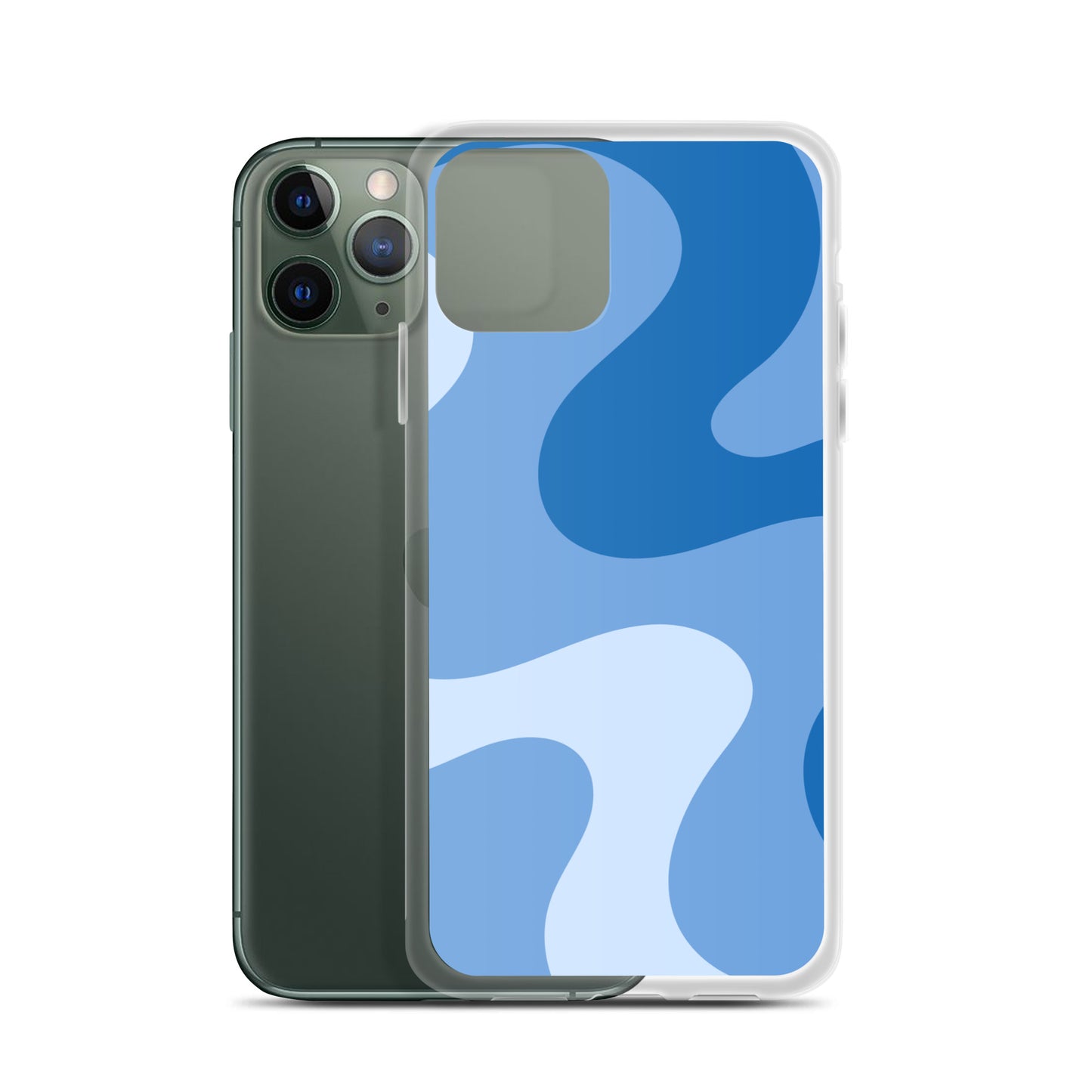 Abstract iPhone case blue swirl