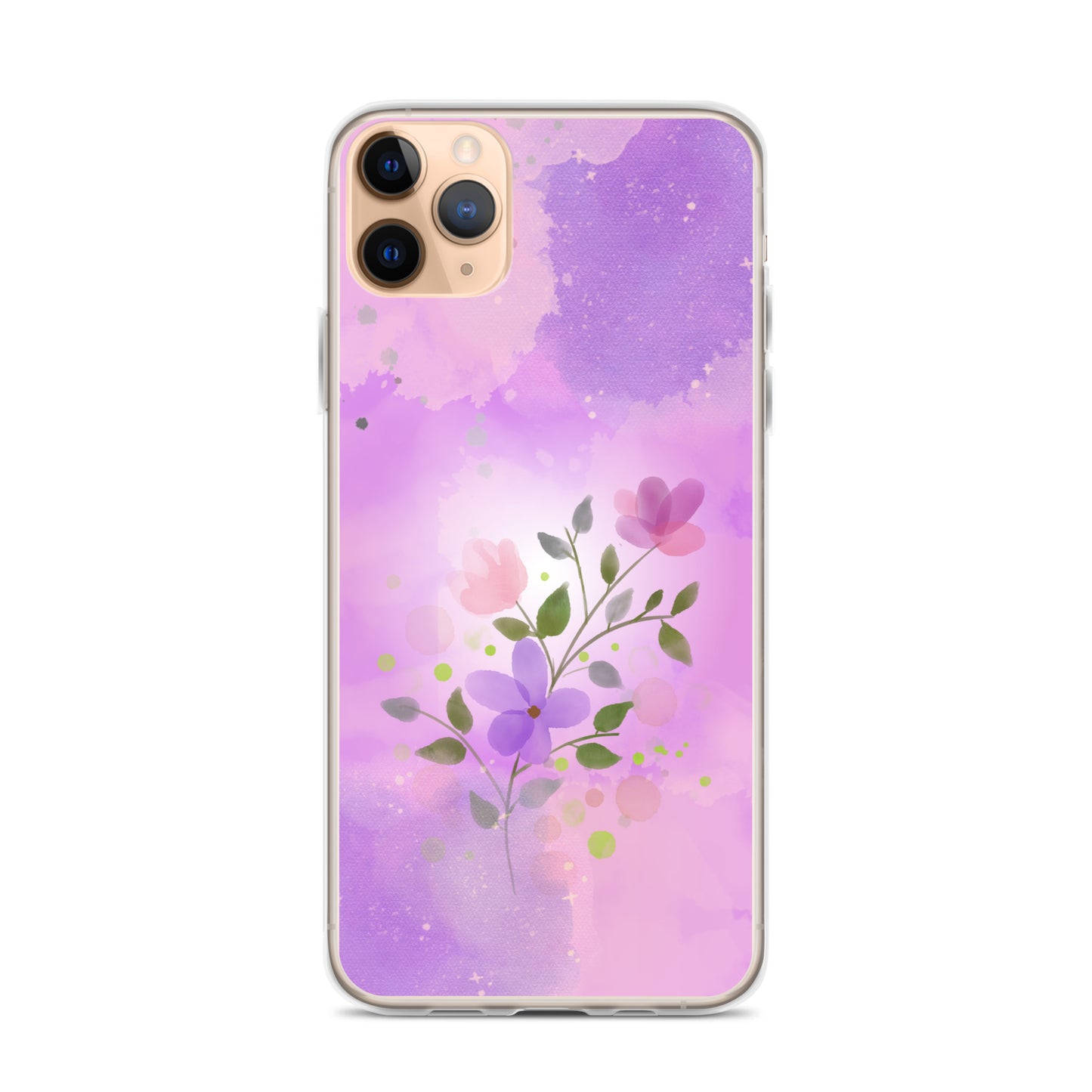 abstract iPhone case flowers on a pink Bg