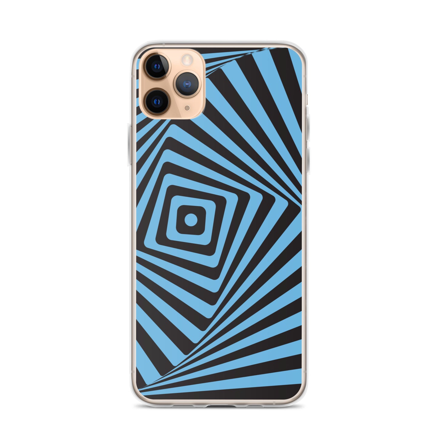 Abstract iPhone case, blue maze