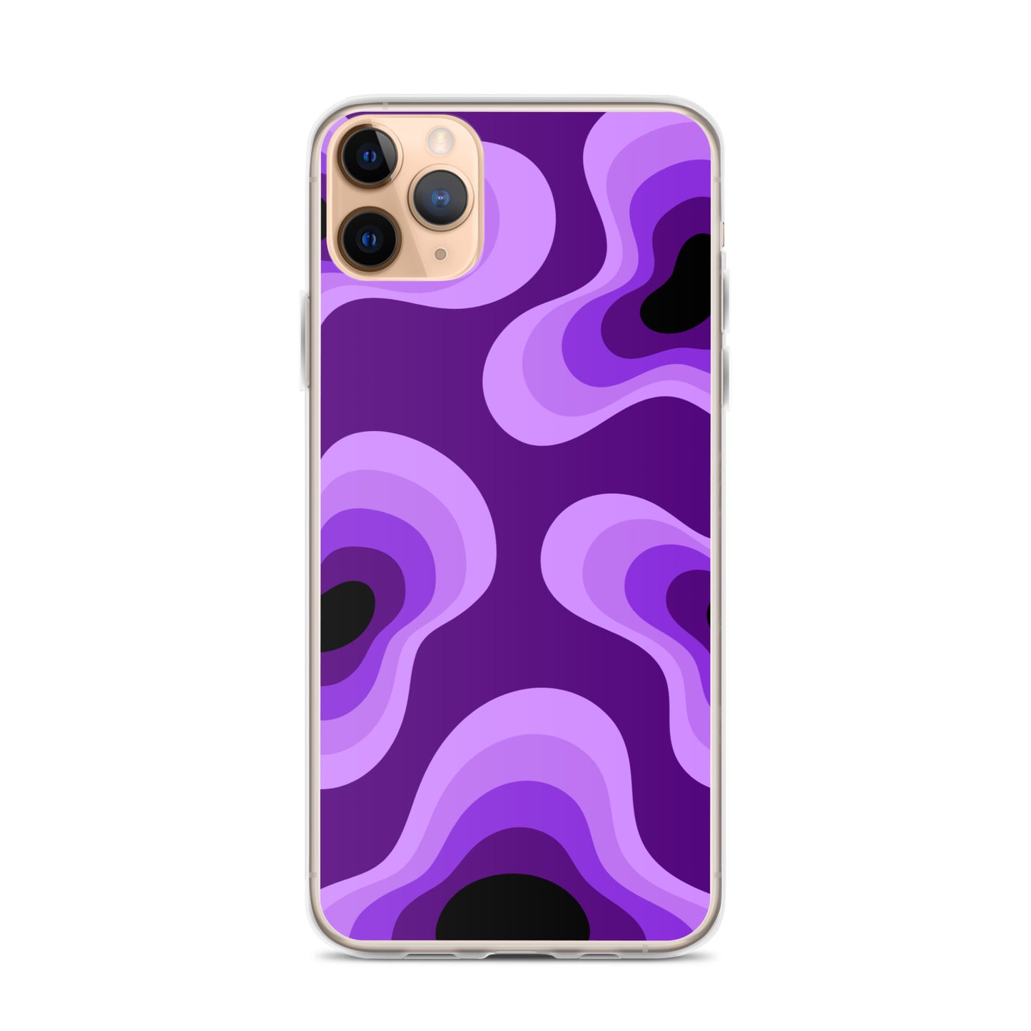 Abstract iPhone case purple lava bubbles