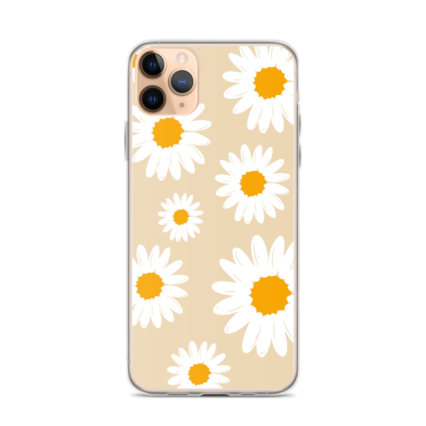 Abstract iPhone case daisies on sand colour