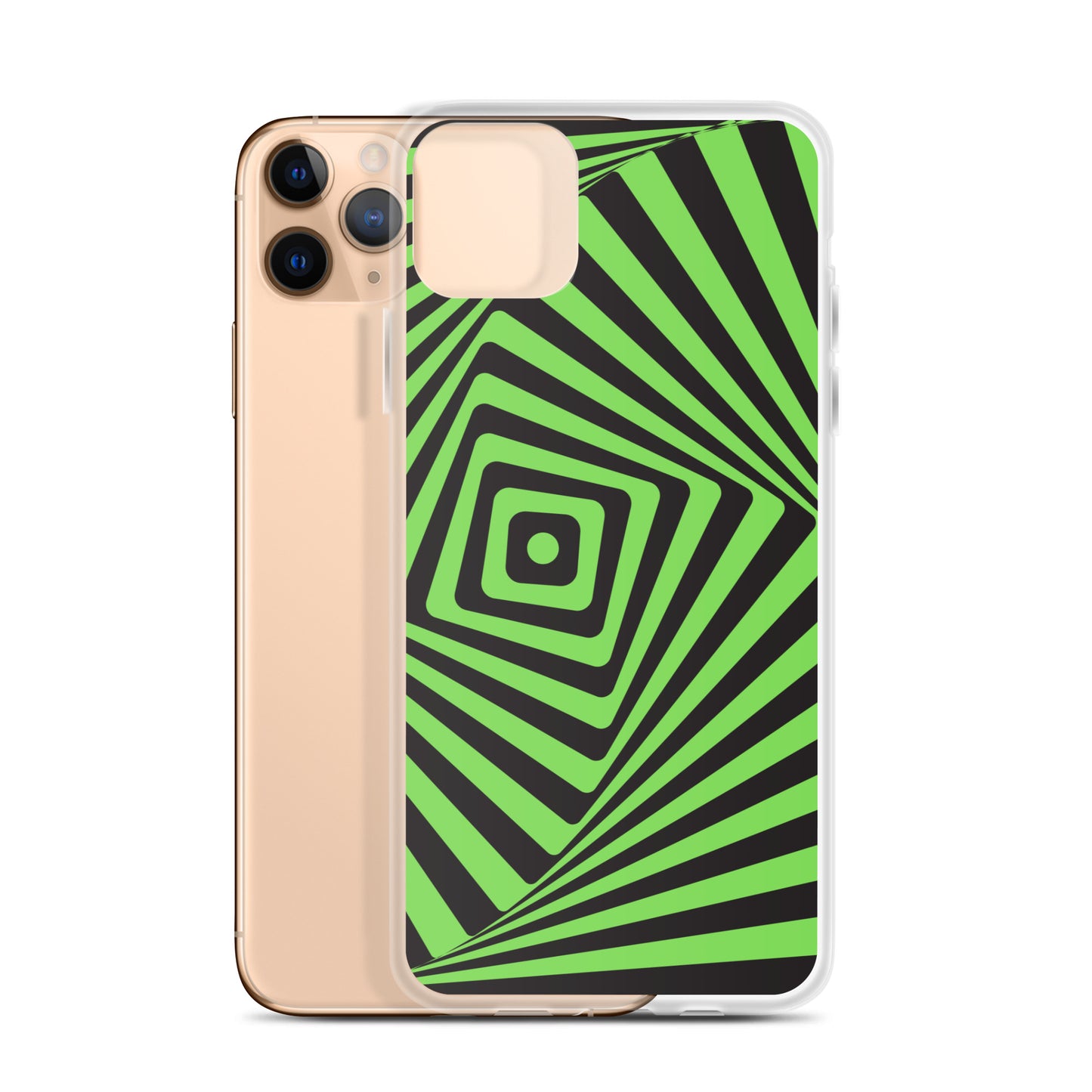 Abstract iPhone case green maze