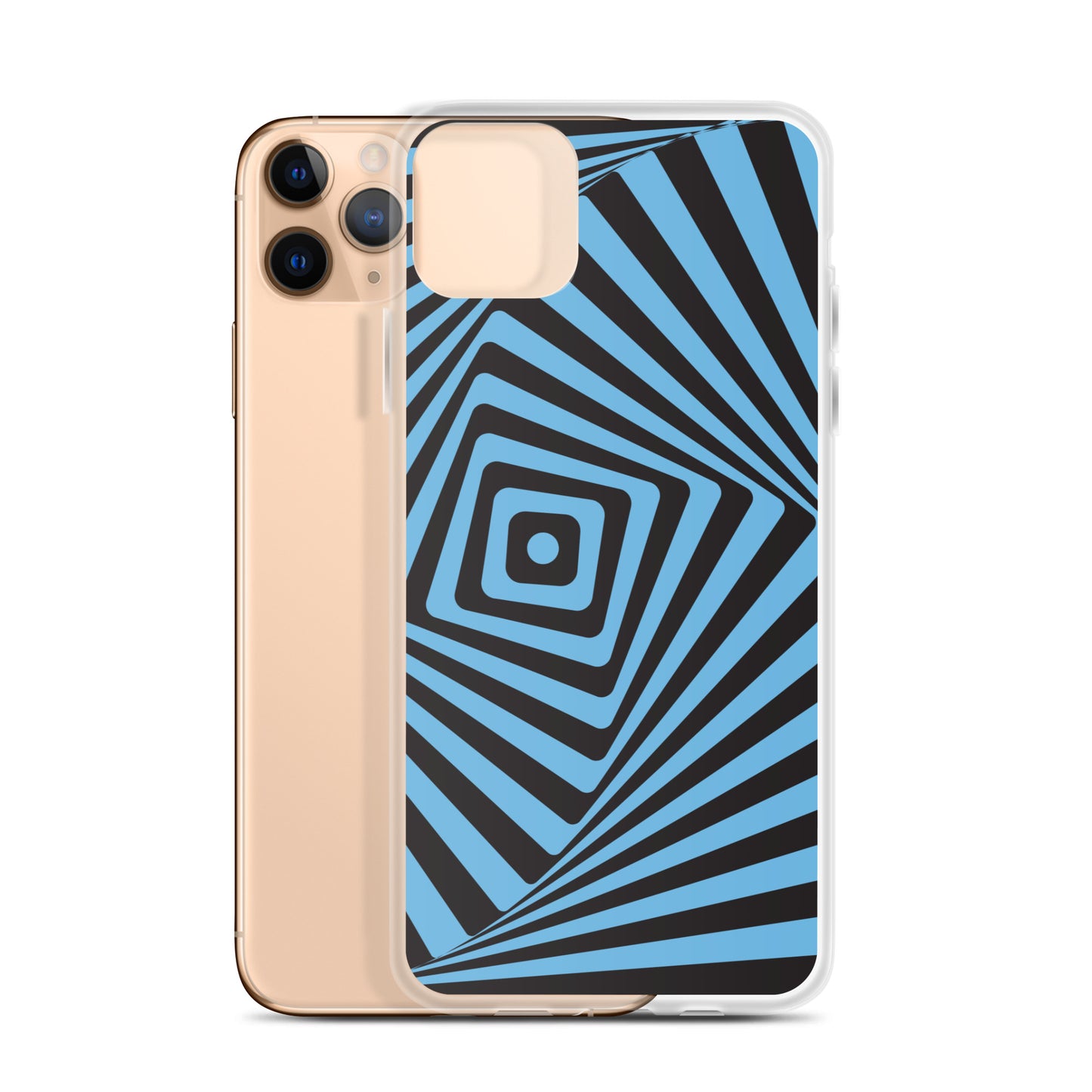 Abstract iPhone case, blue maze