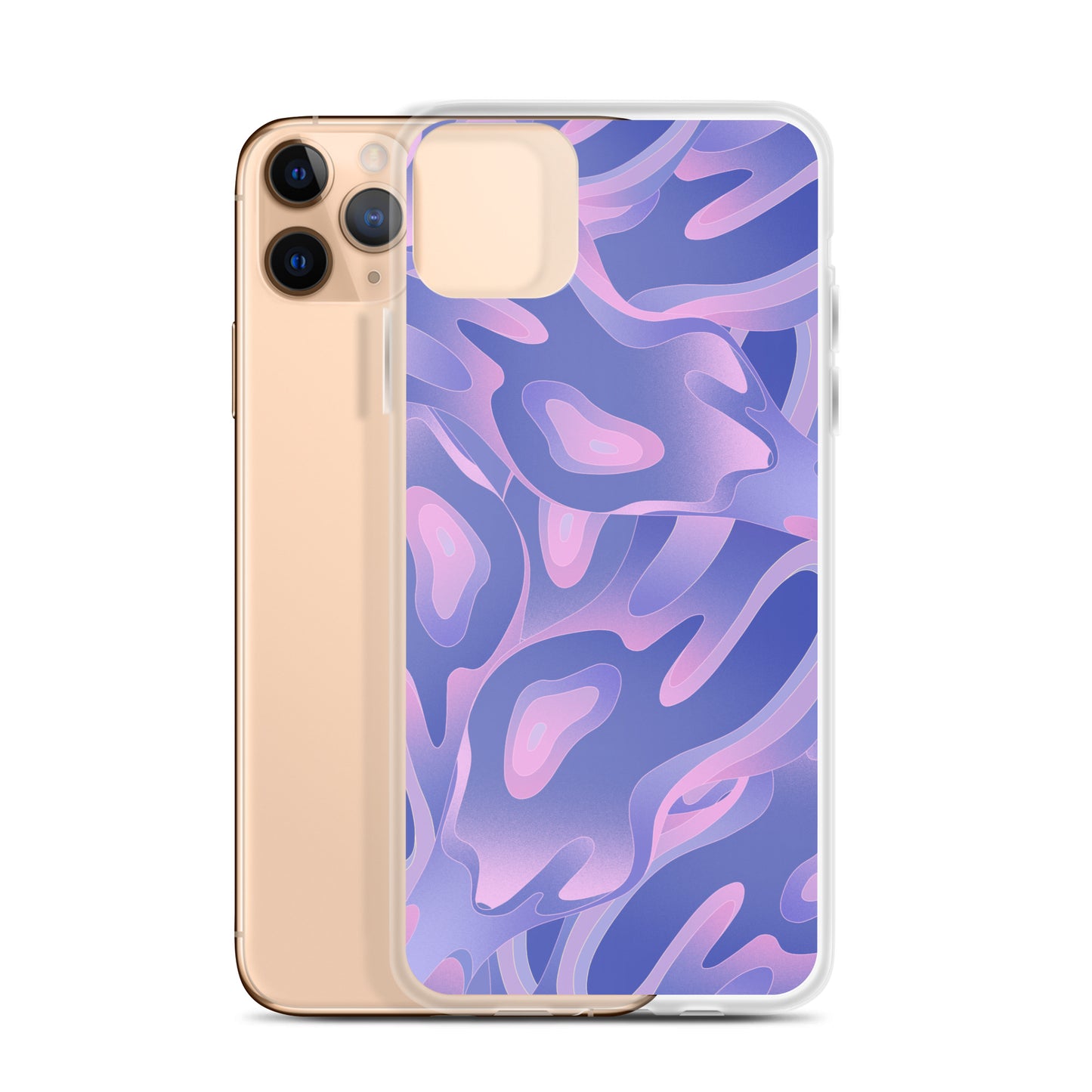 Abstract iPhone case purple/violet waves