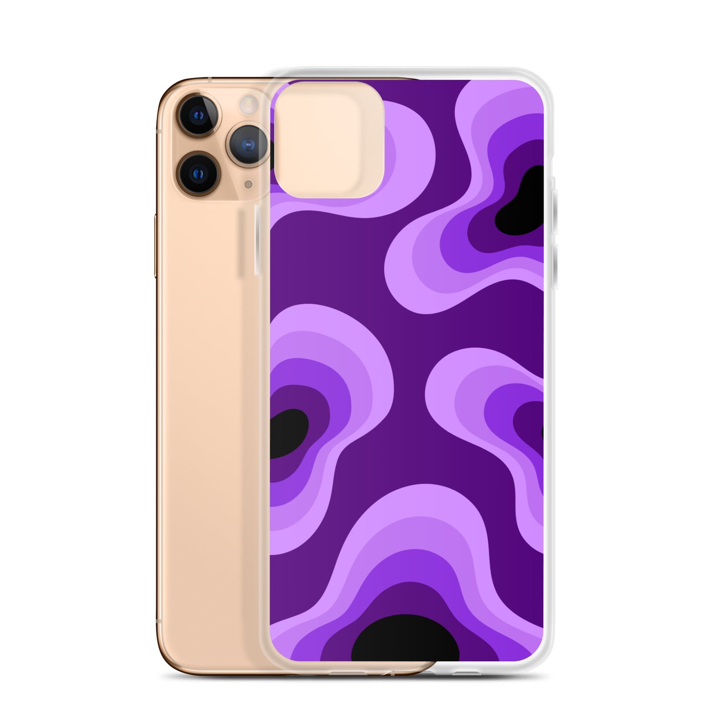 Abstract iPhone case purple lava bubbles