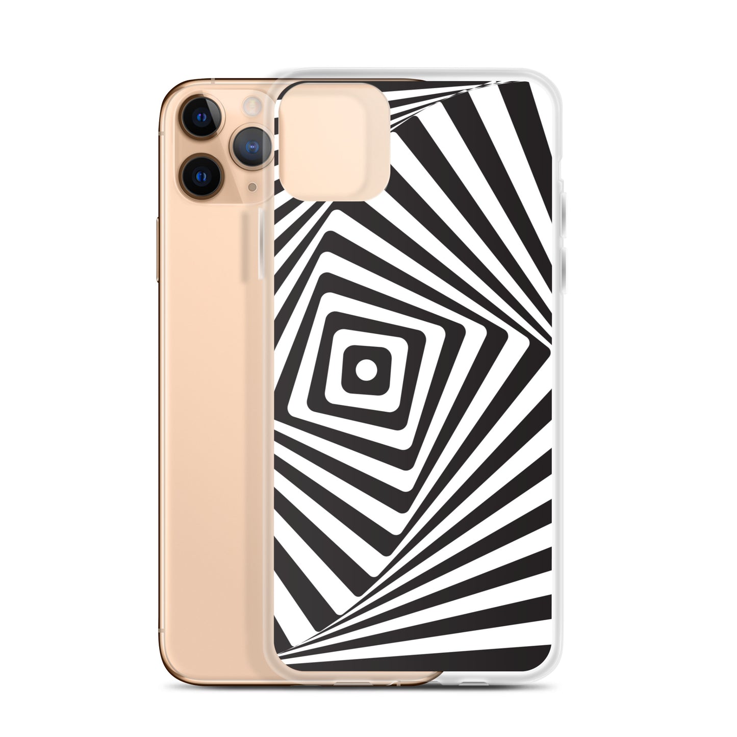 Abstract iPhone case black and white maze