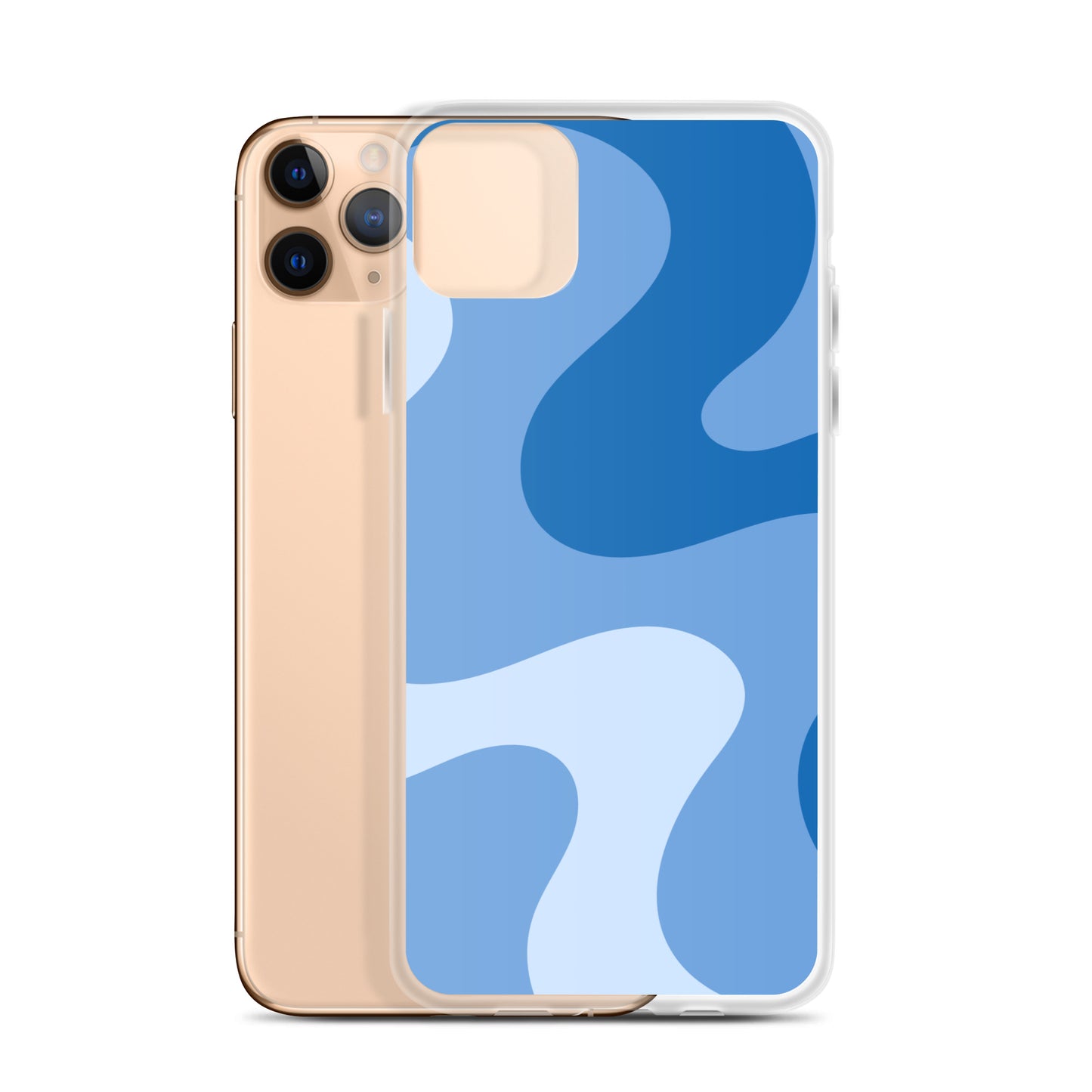 Abstract iPhone case blue swirl