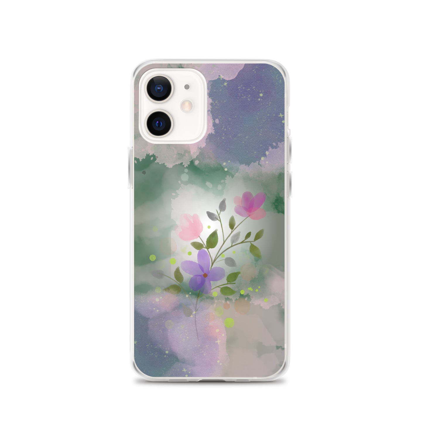 Abstract iPhone case flowers on a mixed colour Bg