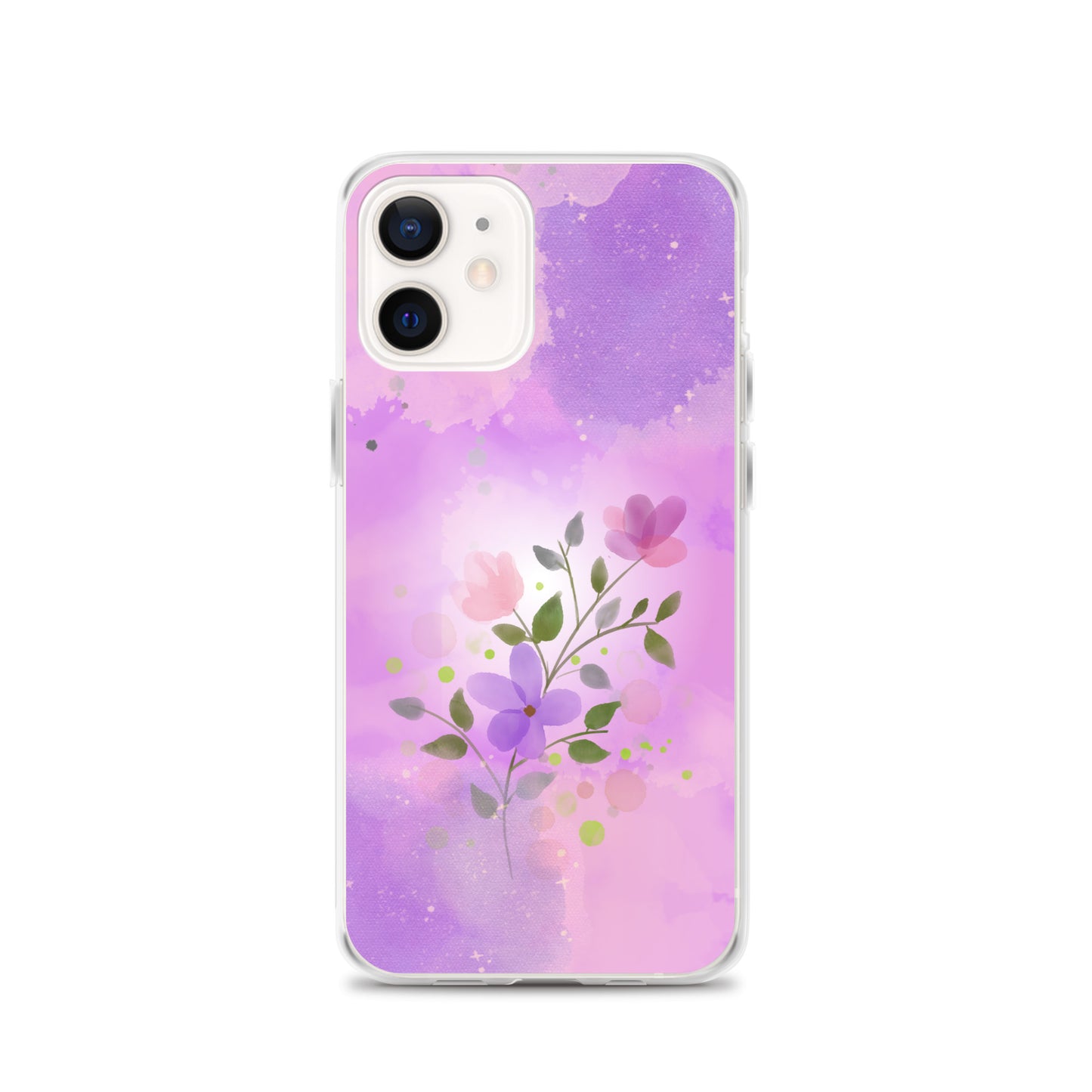 abstract iPhone case flowers on a pink Bg