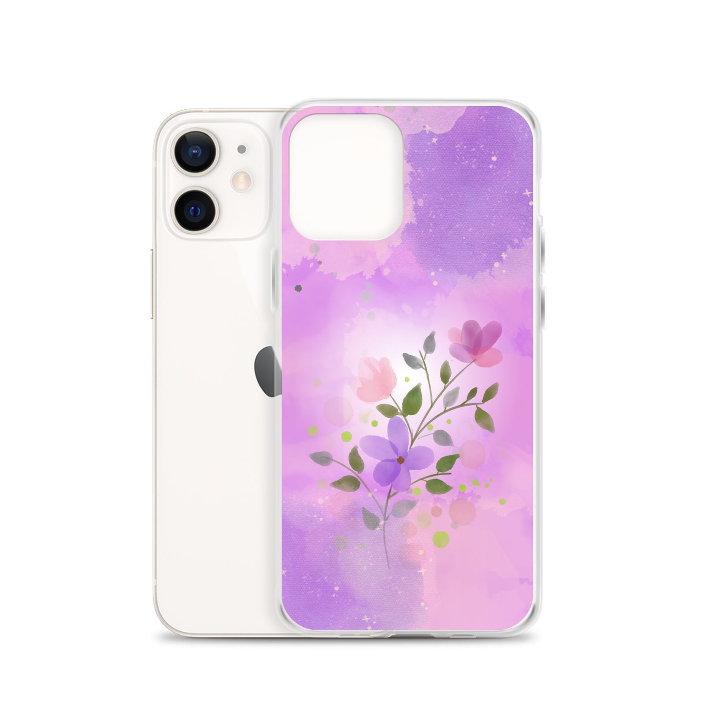 abstract iPhone case flowers on a pink Bg