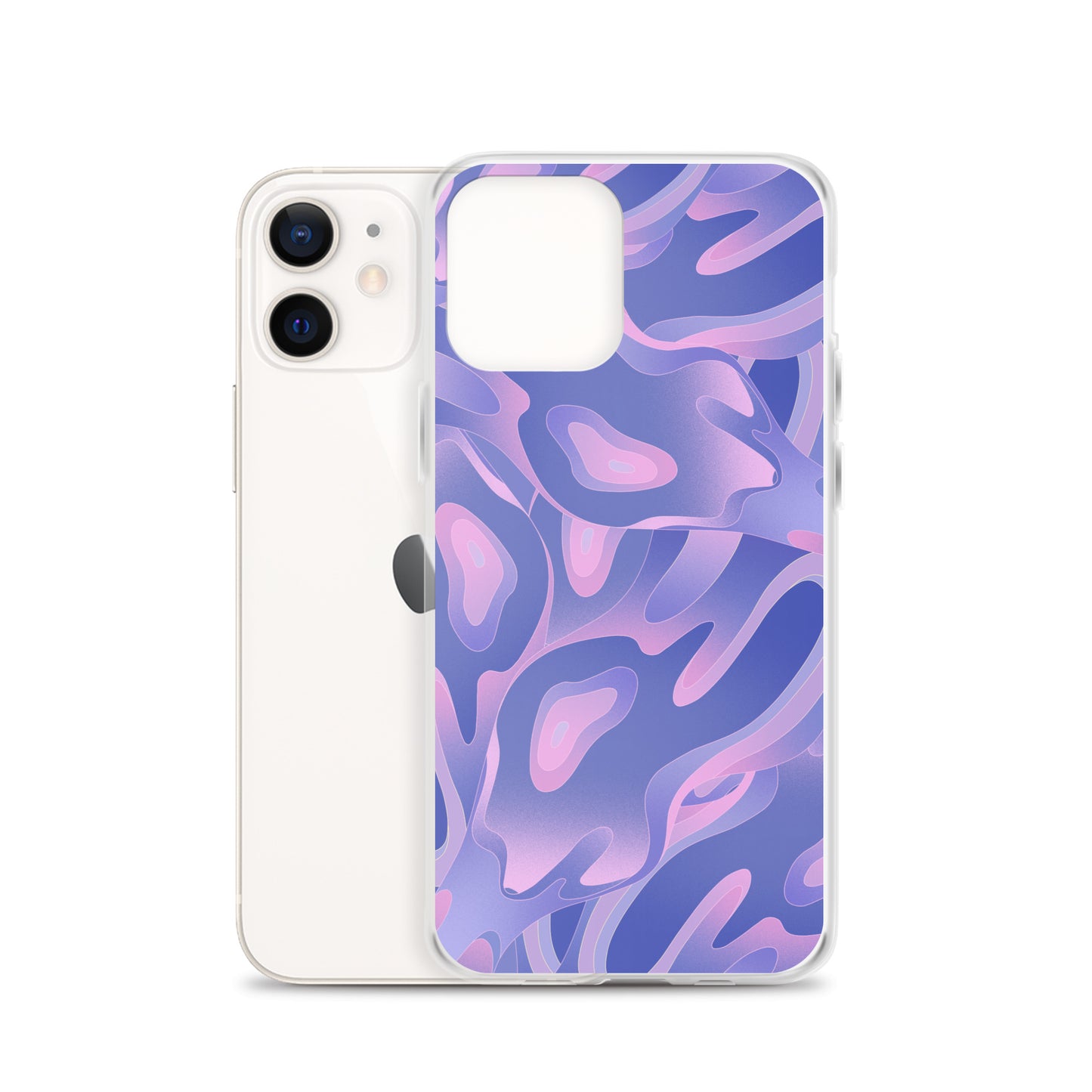 Abstract iPhone case purple/violet waves