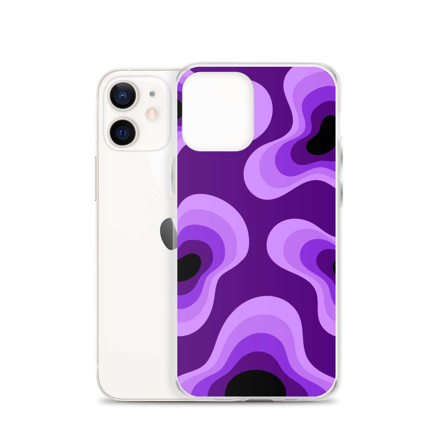 Abstract iPhone case purple lava bubbles