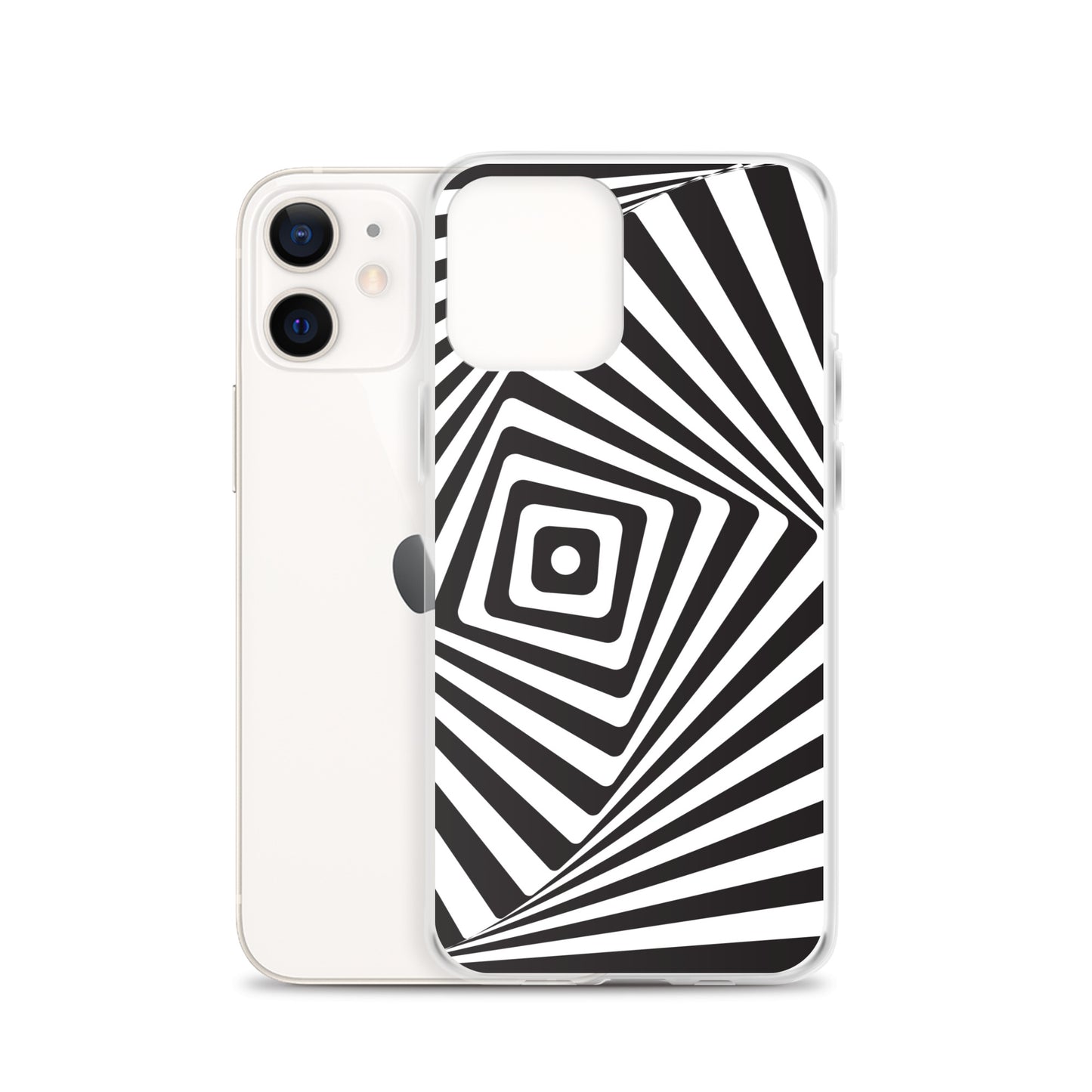 Abstract iPhone case black and white maze