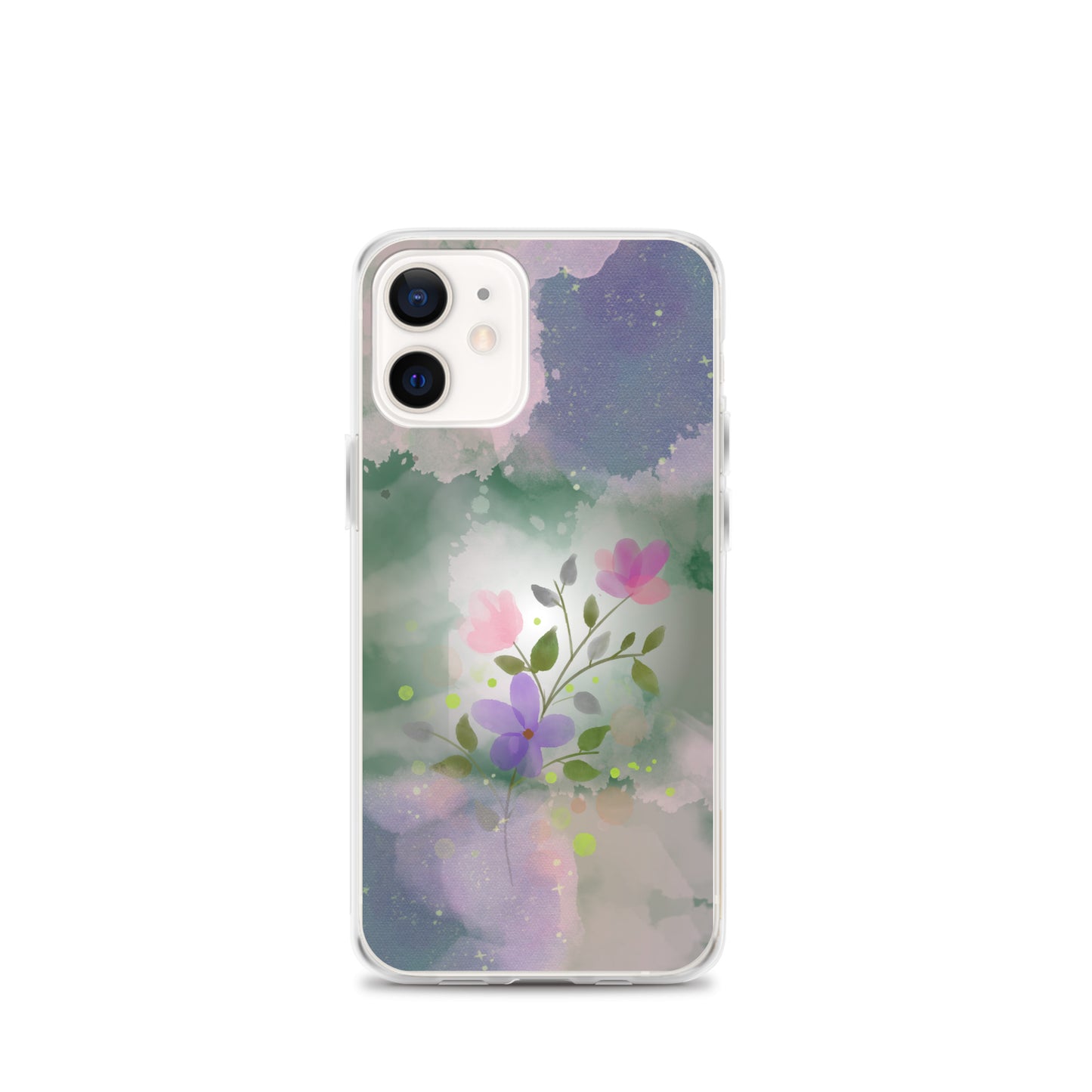 Abstract iPhone case flowers on a mixed colour Bg