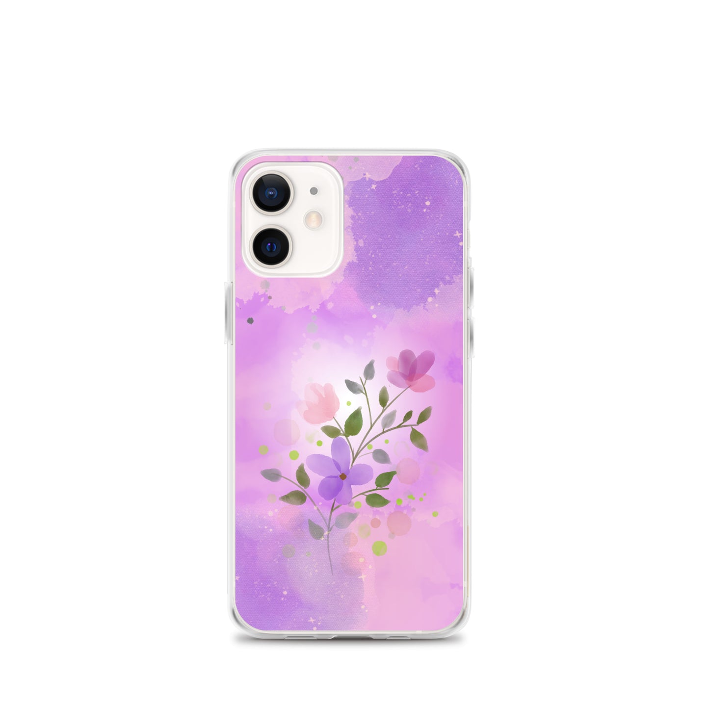 abstract iPhone case flowers on a pink Bg