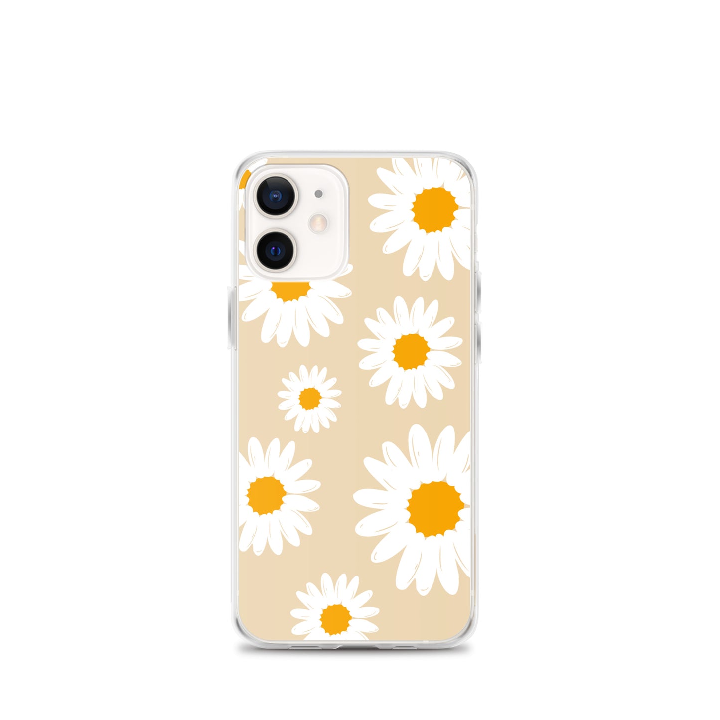 Abstract iPhone case daisies on sand colour