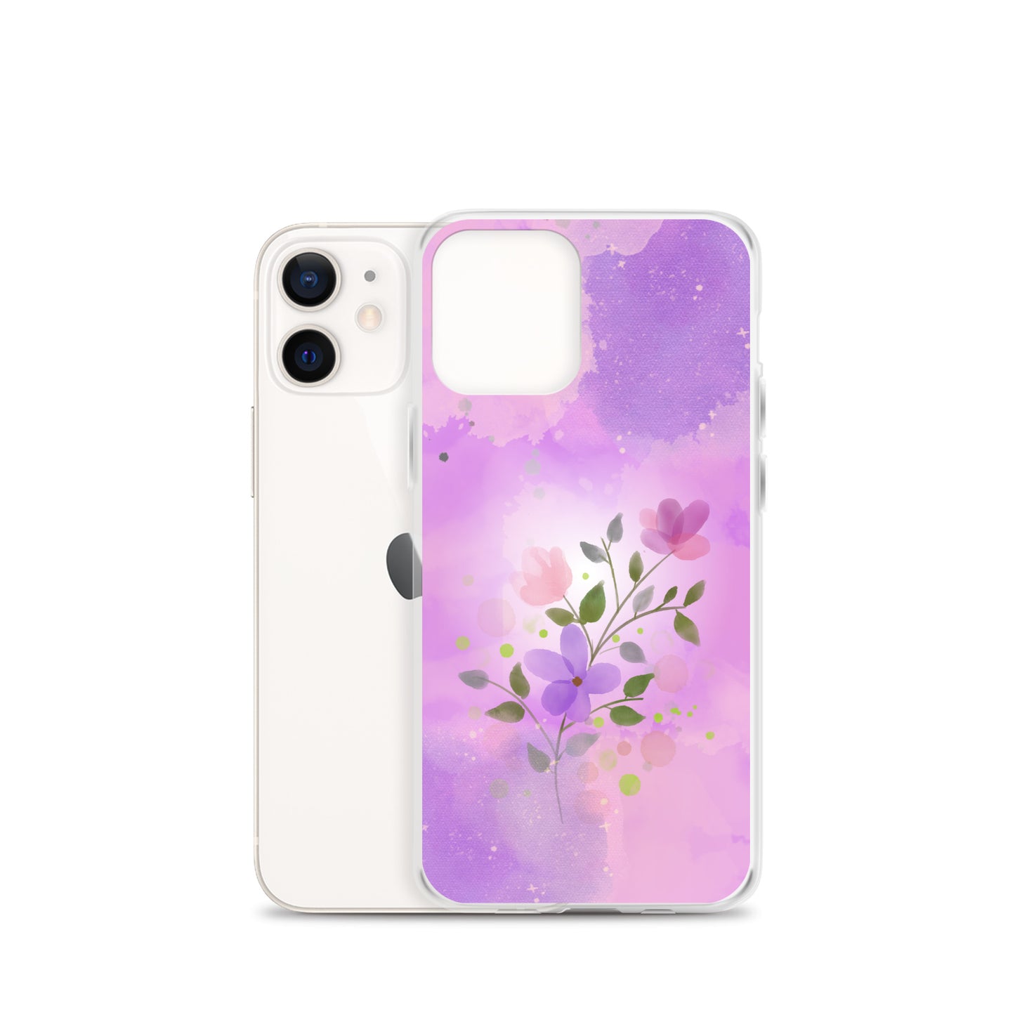 abstract iPhone case flowers on a pink Bg