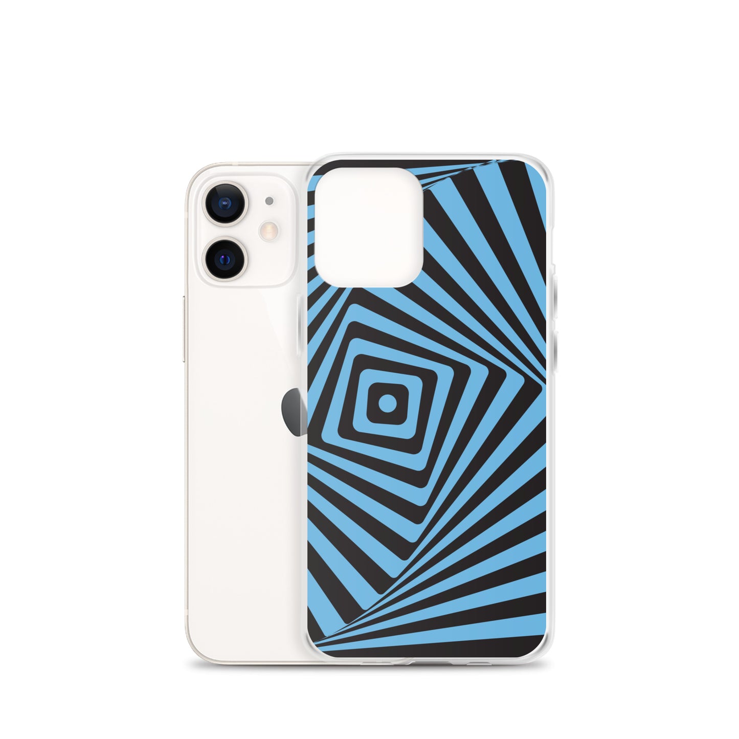 Abstract iPhone case, blue maze