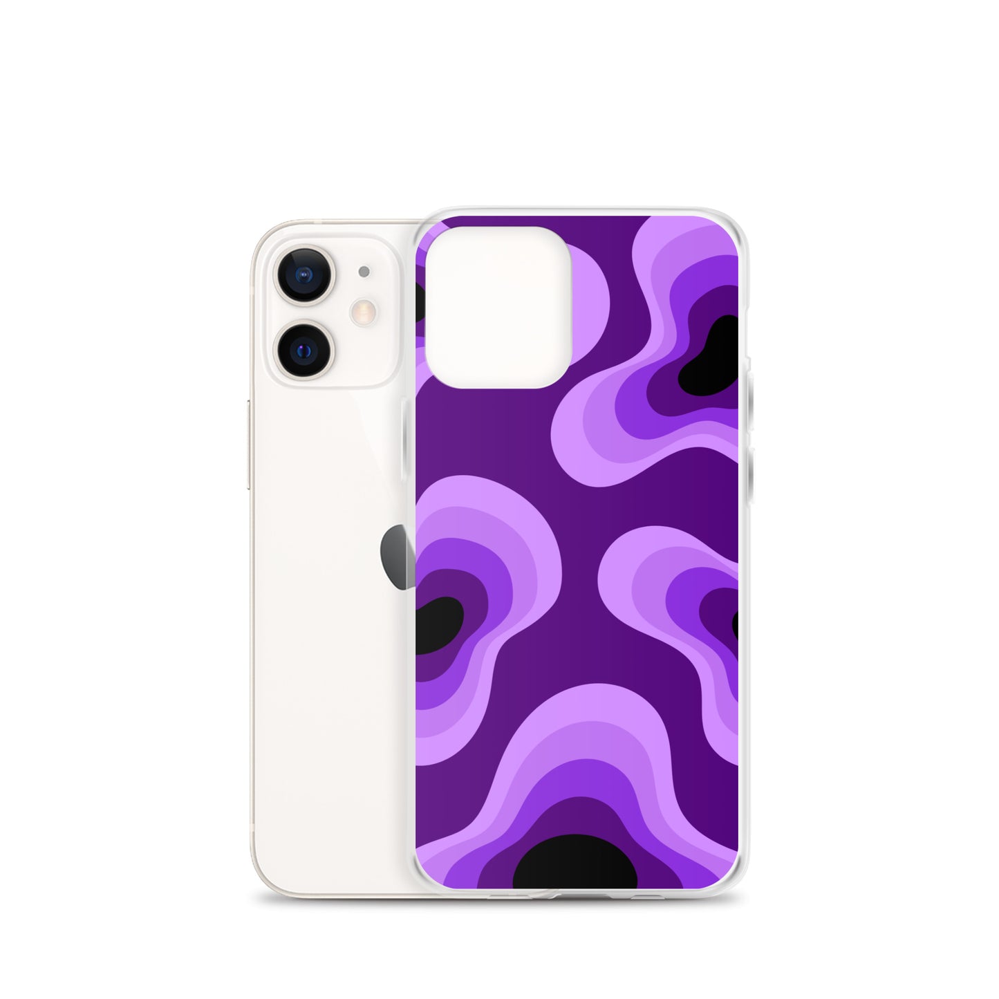 Abstract iPhone case purple lava bubbles