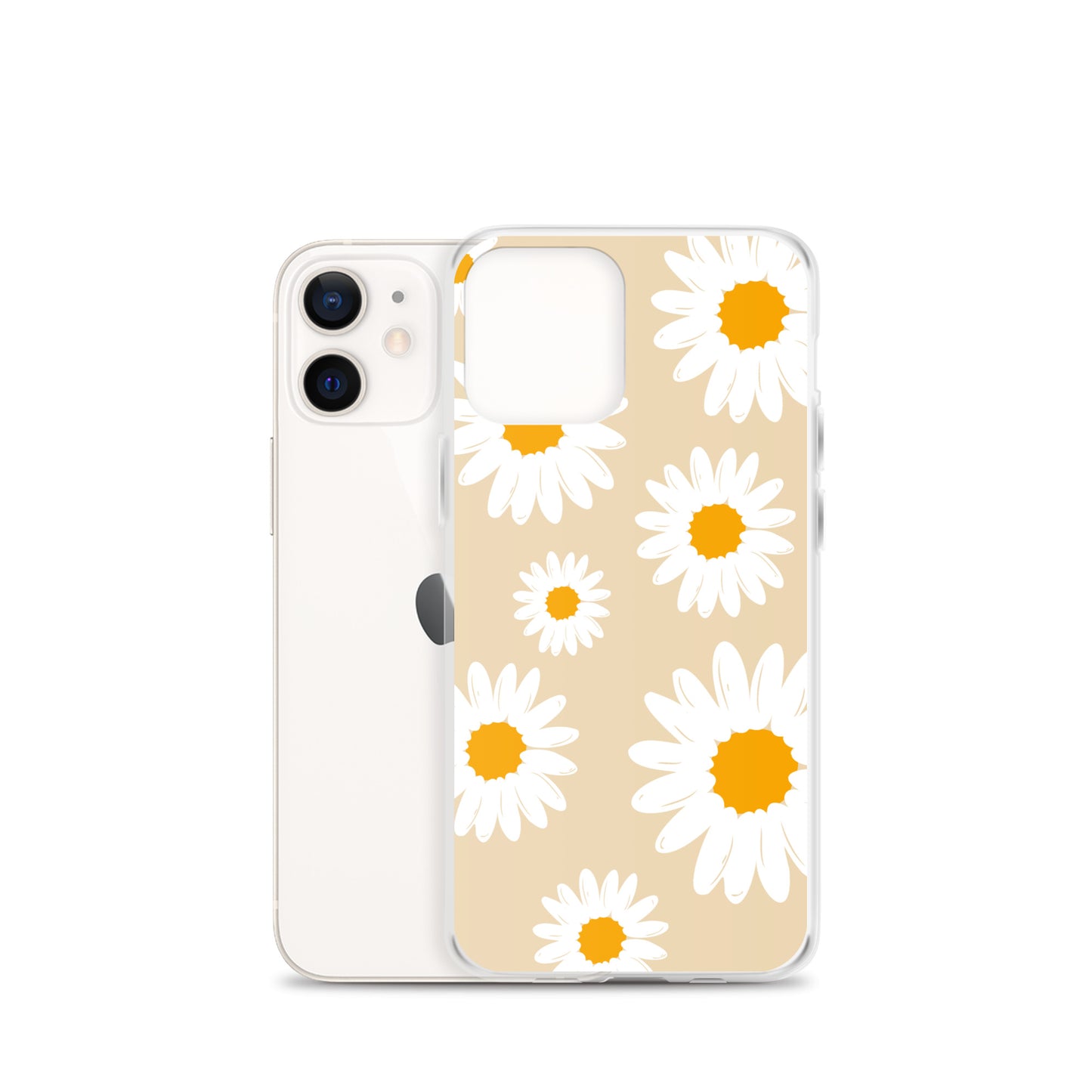 Abstract iPhone case daisies on sand colour