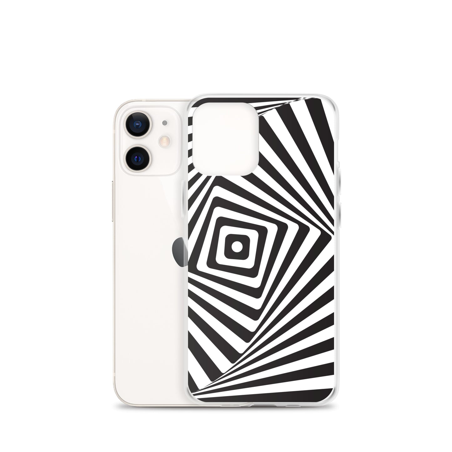 Abstract iPhone case black and white maze