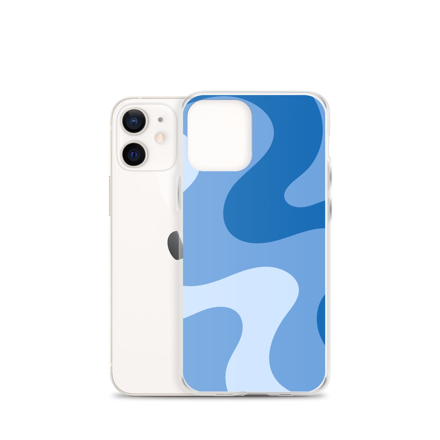 Abstract iPhone case blue swirl