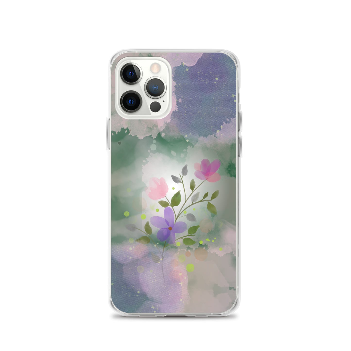 Abstract iPhone case flowers on a mixed colour Bg