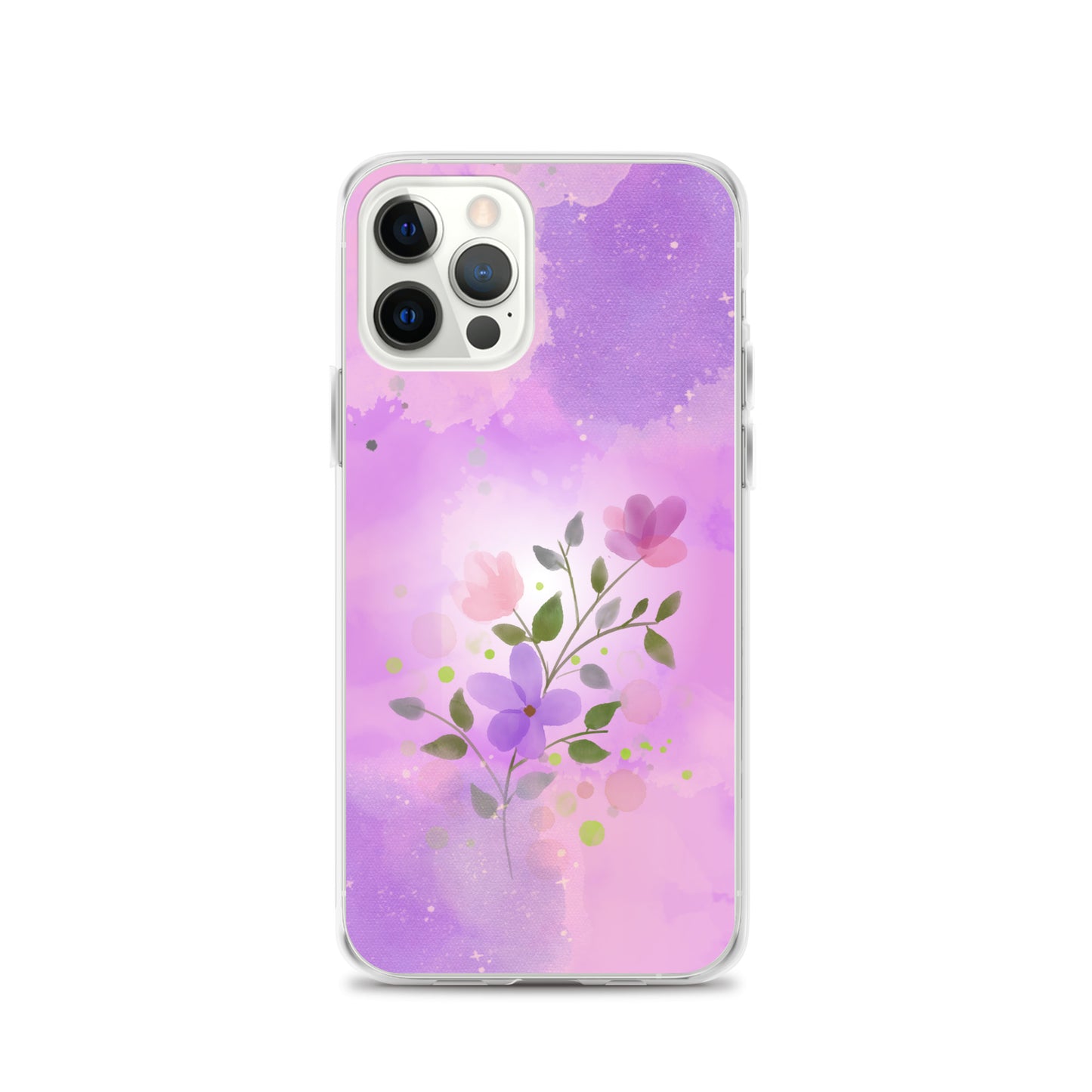 abstract iPhone case flowers on a pink Bg