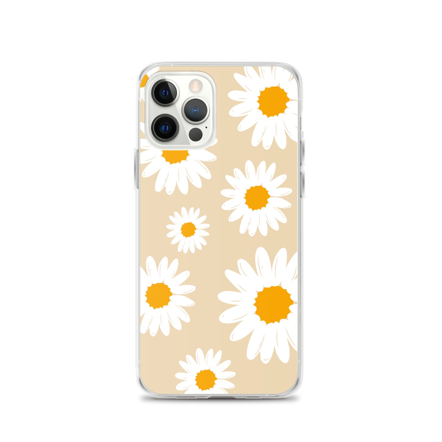 Abstract iPhone case daisies on sand colour