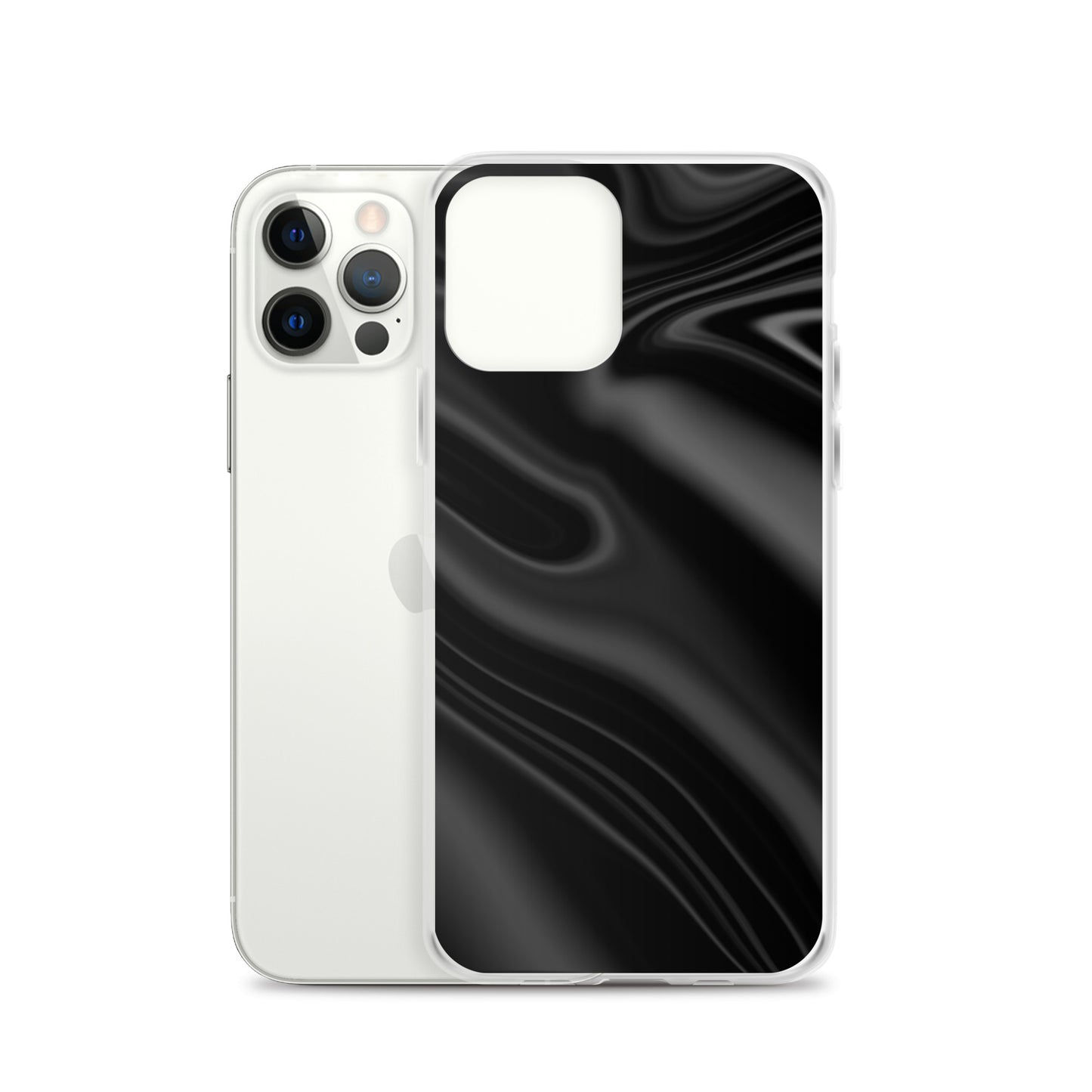 Abstract iPhone case black wave