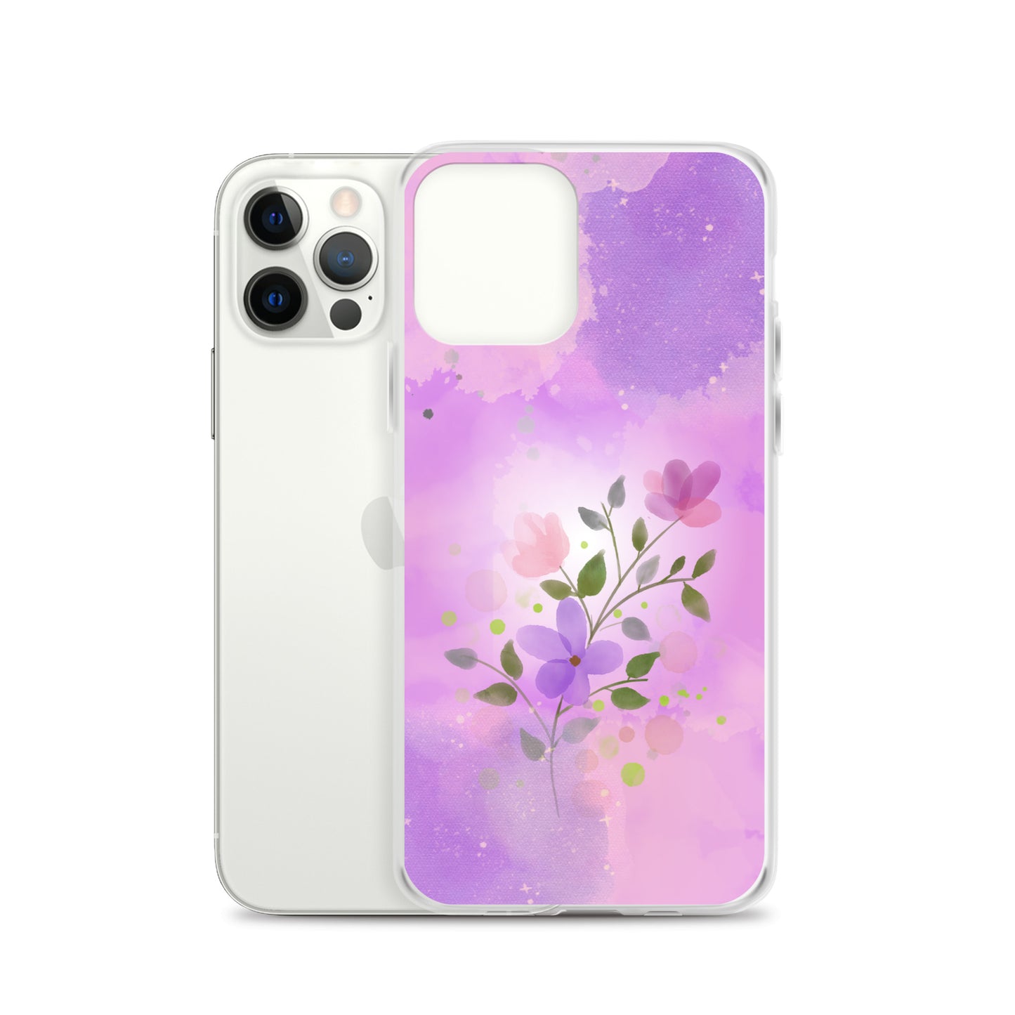 abstract iPhone case flowers on a pink Bg