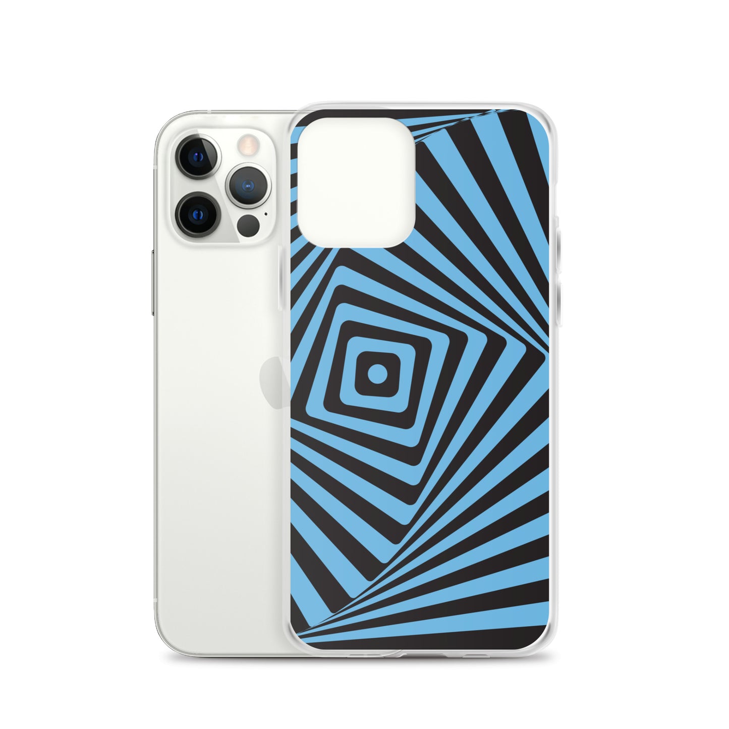 Abstract iPhone case, blue maze